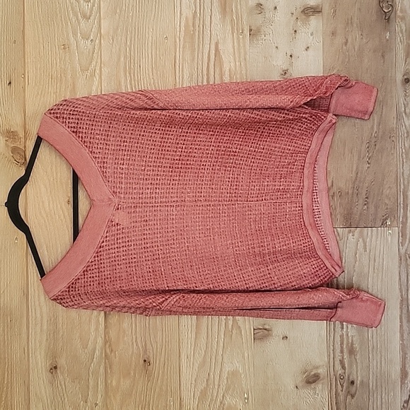 Free People Size Small Cinnamon South Side Thermal Top - Picture 3 of 7